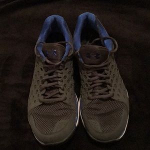 Dark grey and blue Under Armour shoes
